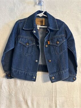 vintage kids  1970s/1980s Levi's Orange Tab Denim Trucker Jacket